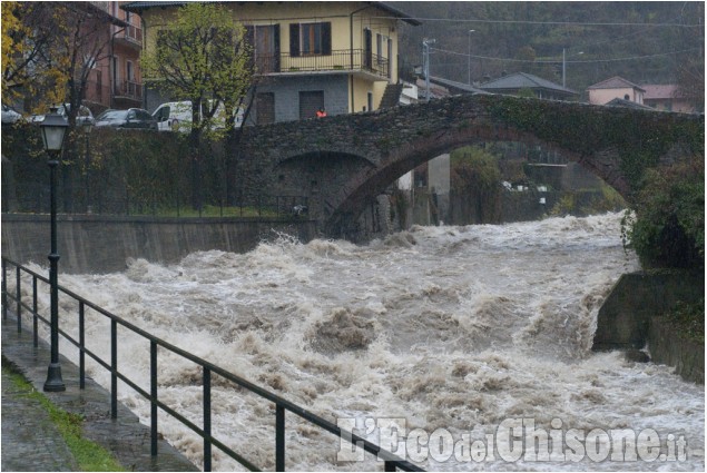 Il rio Grandubbione preoccupa a Pinasca