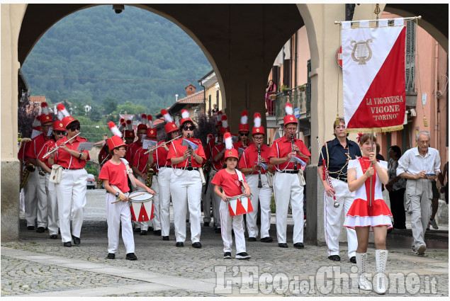 Frossasco: Quattro bande musicali per festeggiare la Filarmonica Pinerolese