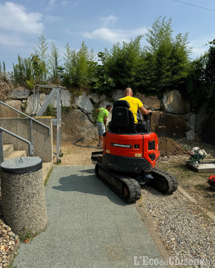 Borgaretto: via ai lavori anti-allagamento al cimitero comunale