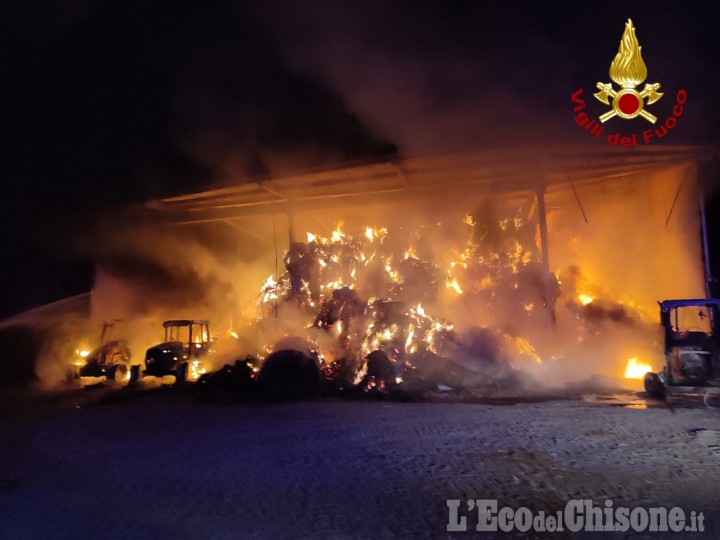 Villafranca: incendio in una cascina di frazione san Giovanni