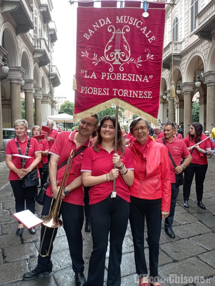 La filarmonica piobesina a Torino per San Giovanni