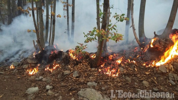 Incendio Cumiana: «Il Canadair non può volare, chiediamo l&#039;aiuto di squadre da fuori Provincia»
