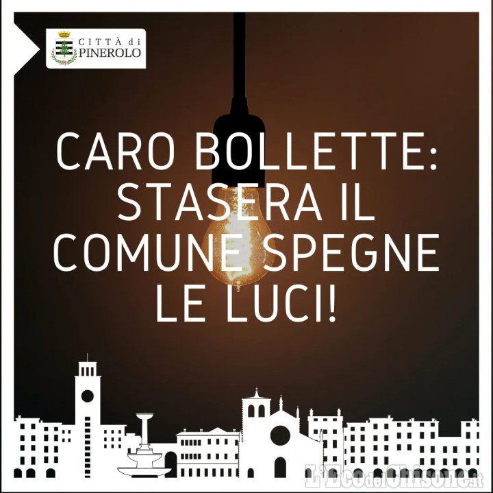 Pinerolo: luci spente, il Comune protesta contro il caro bollette