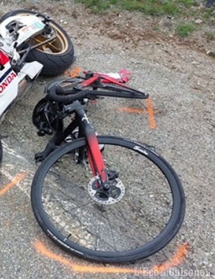 Ansia per il ciclista cumianese Daniel Gianello, investito frontalmente da una moto