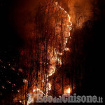 Incendio Prarostino-Porte, le immagini 