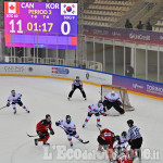 Hockey ghiaccio, Canada-Corea del Sud all'Ice Stadium