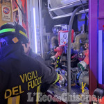 Pinerolo: fiamme in una cantina di via san Giuseppe, l'intervento dei Vigili del fuoco