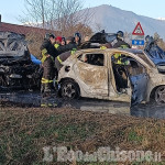 Volvera: tamponamento fra tre auto sulla Sp6, un veicolo prende fuoco dopo l’urto