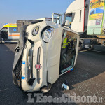 Rivalta: scontro tra auto e camion sulla tangenziale sud, un ferito 