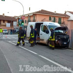 Pancalieri: scontro tra due veicoli all'incrocio tra via Amedeo e via Carmagnola