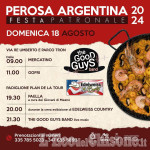 Perosa Argentina: secondo giorno di festa patronale, alla sera cena con paella