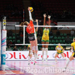 Volley A1 femminile, brusco stop della Wash4green Pinerolo: derby indigesto, 3-0 per Cuneo