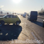 Rivalta: scontro fra tre auto in tangenziale sud, lunghe code e disagi