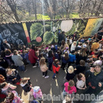 San Secondo, i bambini della primaria Tonello inaugurano il murale firmato Fabio Petani