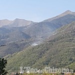 Pinasca: incendio boschivo in località Grangetta verso Serre Marchetto